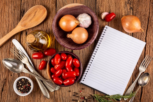 Książka kucharska i akcesoria